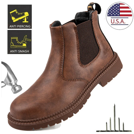 Safety Shoes Men's Work Steel Toe Caps Indestructible Boots