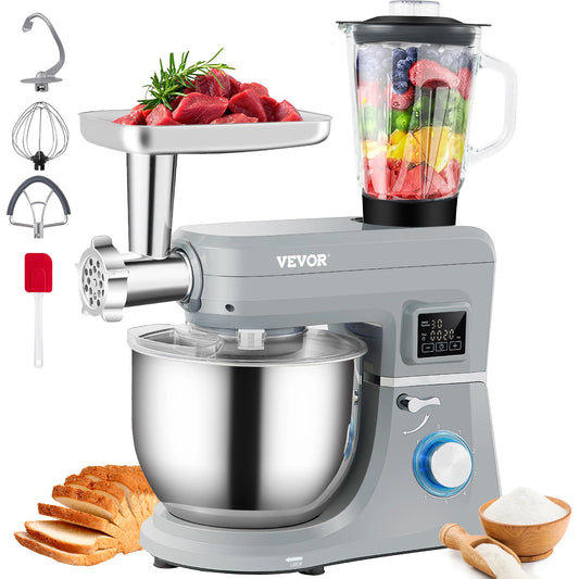 VEVOR Stand Mixer Multifunctional Electric Mixer With LCD Timer