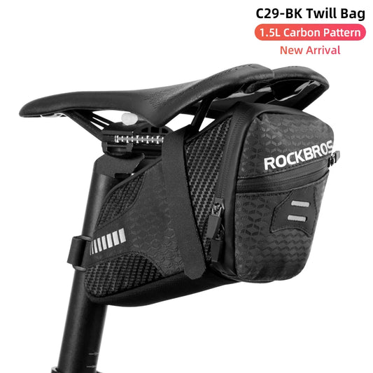 Bicycle Bag 1.7 L Waterproof Saddle Bag Large Capatity