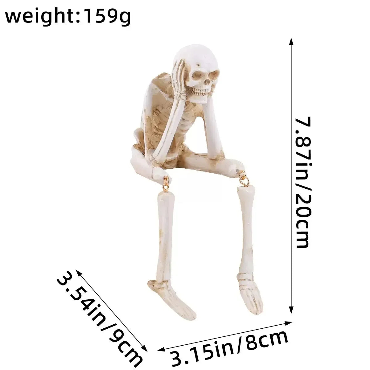 Hign-concerned Halloween Resin Ghost Skeleton Figurine