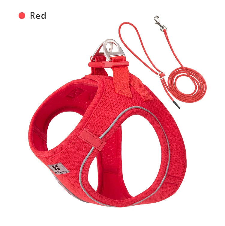 Adjustable Reflective Dog Harness and Leash Set for Walking