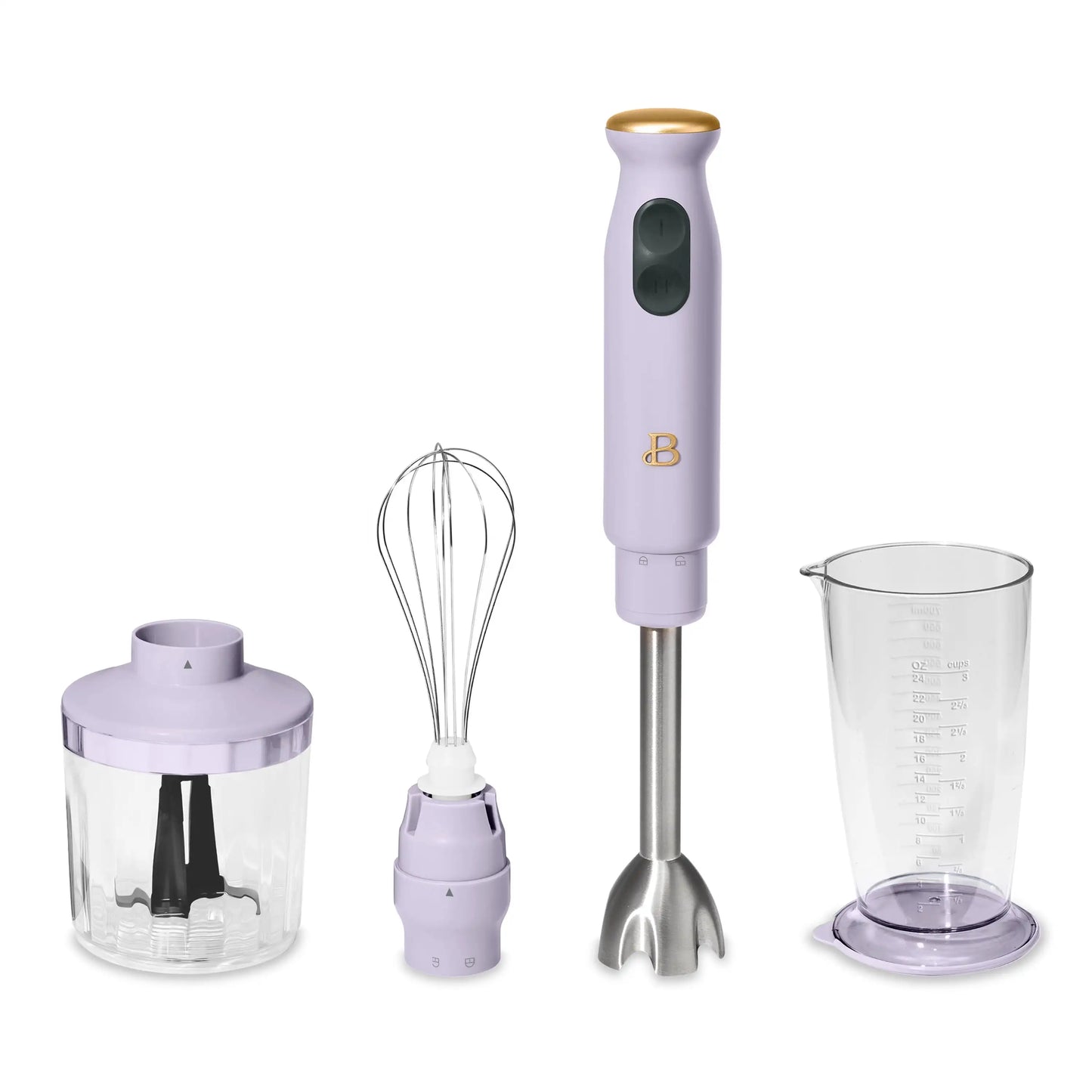 Beautiful 2-Speed Immersion Blender with Chopper and Measuring Cup by Drew Barrymore