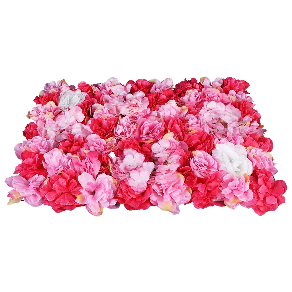 12-Piece Flower Wall Panel Set Silk Dahlia and Rose for Wedding Party Home Decorations