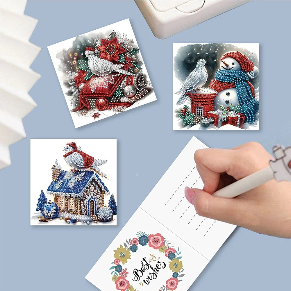 Diamond Christmas Candle Card Kit for Holiday Art Projects
