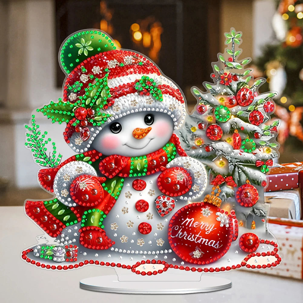 Christmas Snowman Diamond Painting Ornament Kit for Home Decor