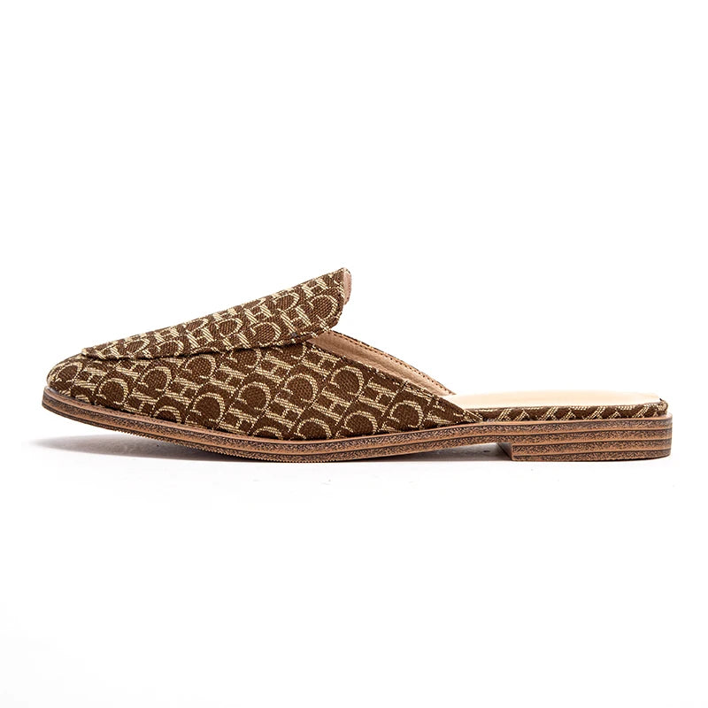Women Summer Cool Anti Slip Slippers with Letter Printing Design Casual Sandals Exquisite Craftsmanship