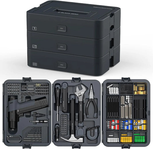 Smart Cordless Brushless Drill 16.8V Max Tool Set Home Repair DIY Kit