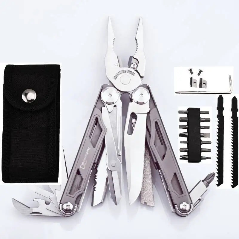 Daicamping DL30 Multitools Hand Multi Tool Clamp Folding Knives Scissors Cutters EDC Survival Gear Manual Pliers