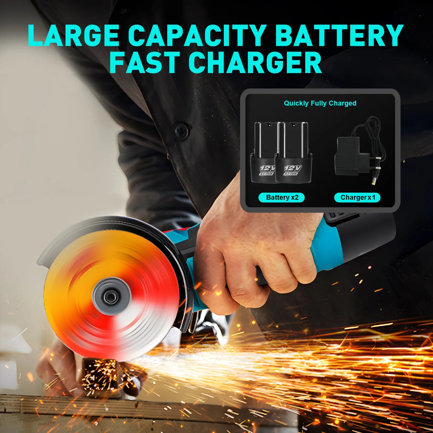 Cordless Angle Grinder and Car Polisher with Brushless Motor