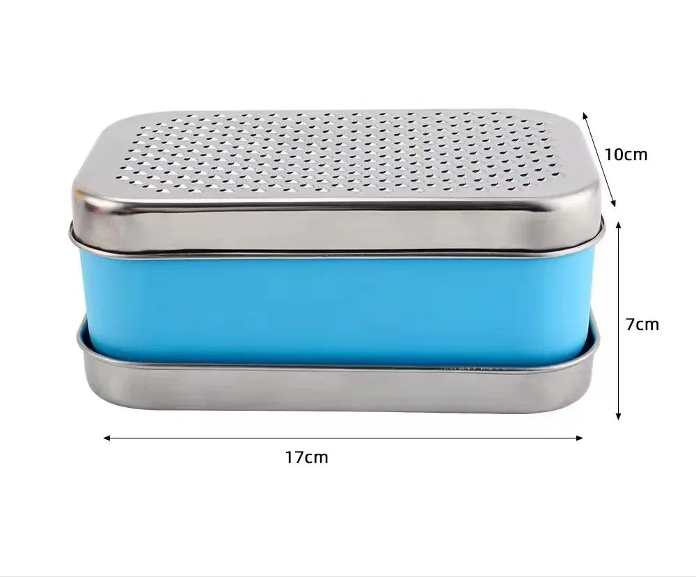 Portable Grater Home Stainless Double-sided Shredder