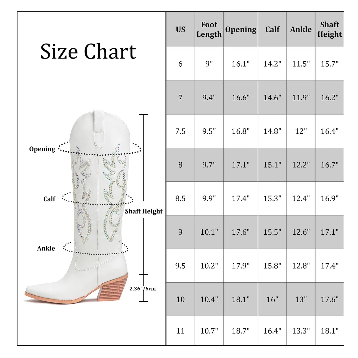 Rhinestone Cowboy Boots for Women Black Wide Calf Knee High Cowgirl Boots with Zipper and Glitter Embroidery