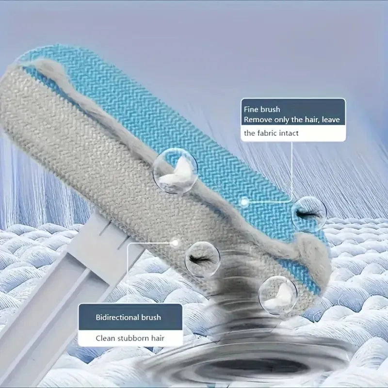 Durable Long-Handle Pet Hair Remover Brush for Dogs