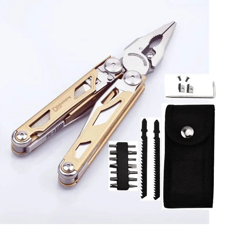 Daicamping DL30 Multitools Hand Multi Tool Clamp Folding Knives Scissors Cutters EDC Survival Gear Manual Pliers