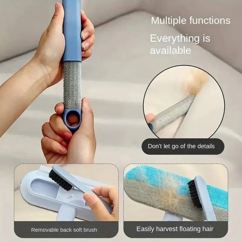 Durable Long-Handle Pet Hair Remover Brush for Dogs