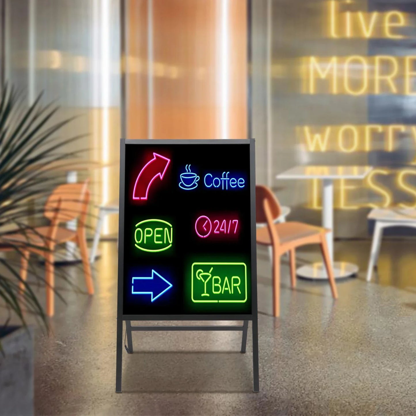 Led Message Board Sign For Menu Eight Markers Included