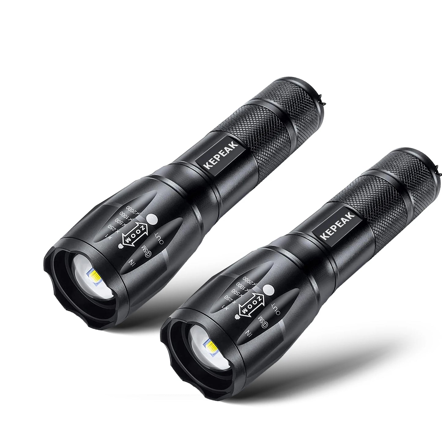 2 pcs High Power Led Flashlight 5 Lighting Modes