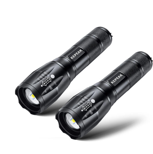 2 pcs High Power Led Flashlight 5 Lighting Modes