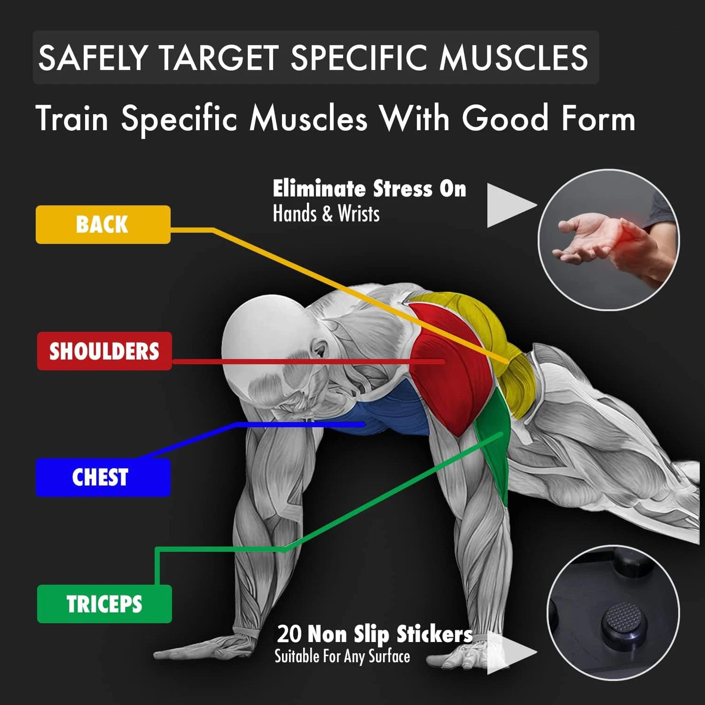Portable Multifunctional Push-up Board Set for Strength Training
