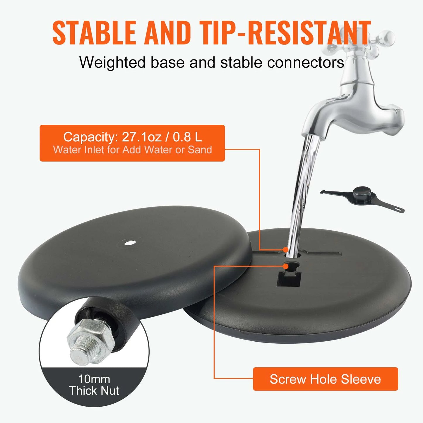 VEVOR Pedestal Sign Holder Adjustable Floor Poster Stand