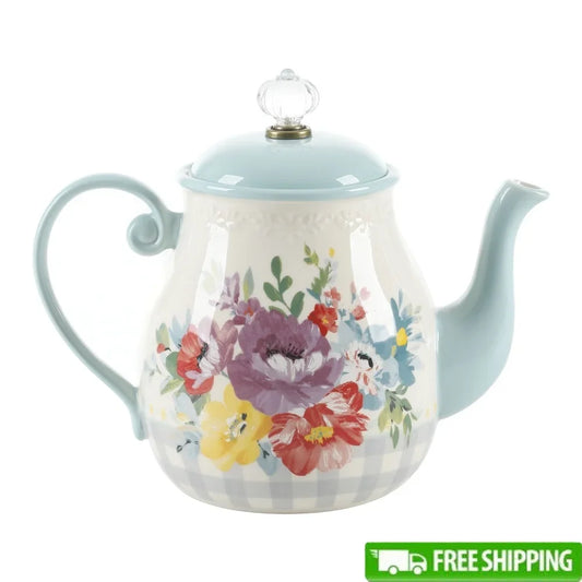 Vintage Floral Ceramic Tea Pot for Stylish Home Decor