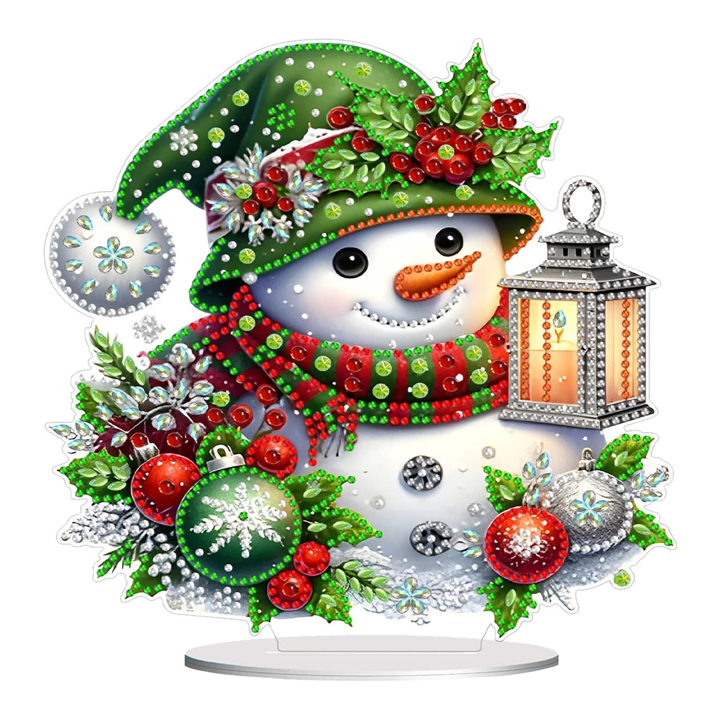 Christmas Snowman Diamond Painting Ornament Kit for Home Decor