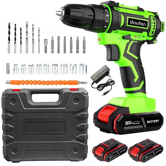 Hign-concerned 21V Cordless Drill Multifunction Screwdriver with Impact