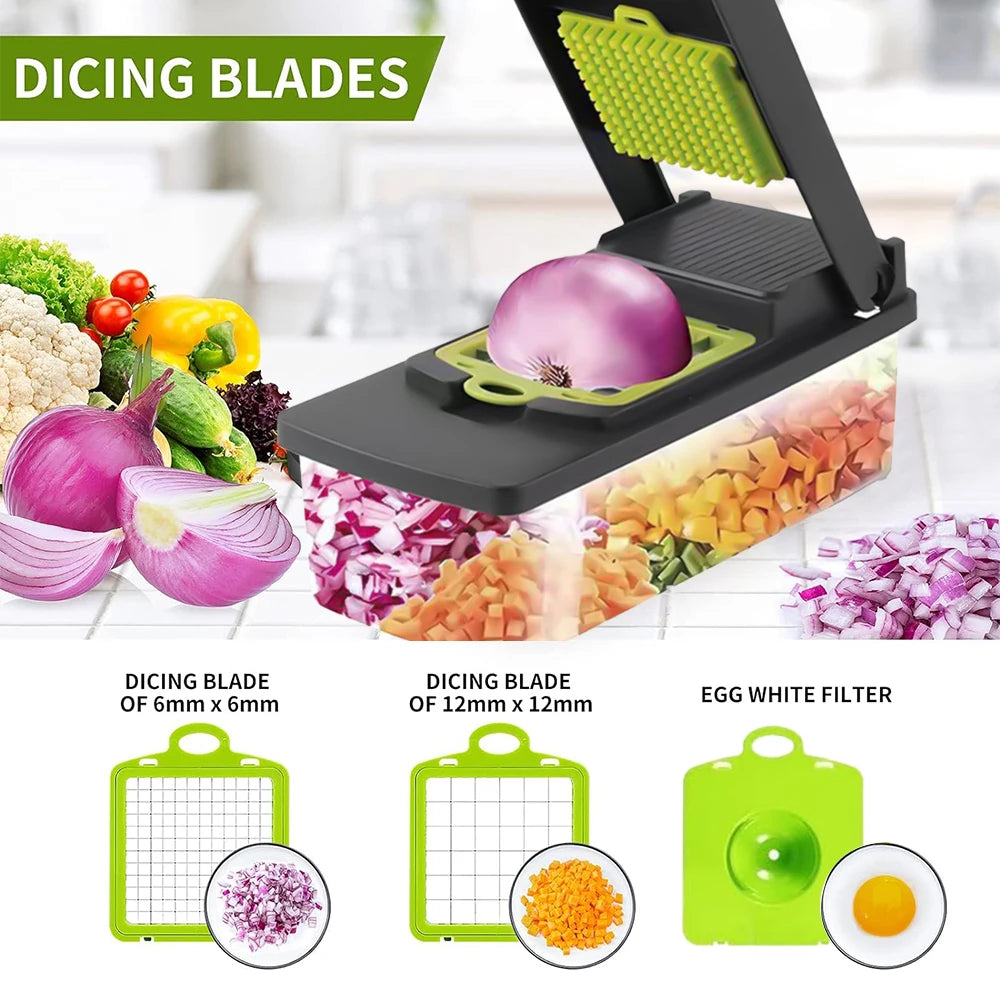 14 in 1 Multifunctional Vegetable  Manual Chopper