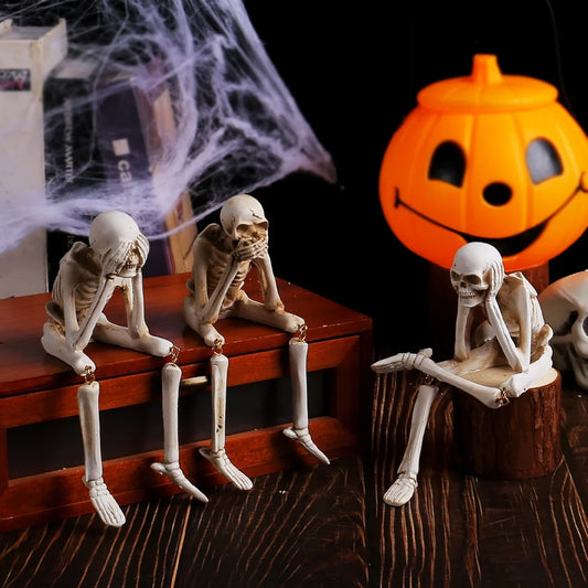Hign-concerned Halloween Resin Ghost Skeleton Figurine