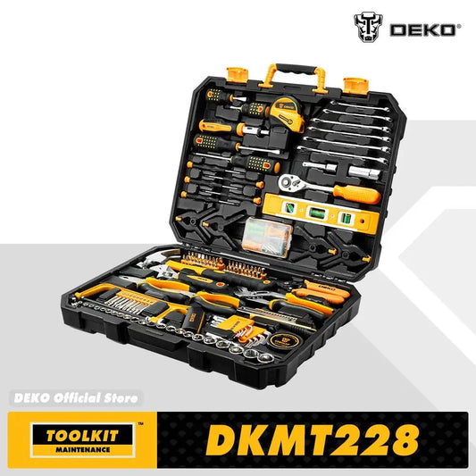 DEKO 228Pcs Socket Wrench Auto Repair Tool Set Kit