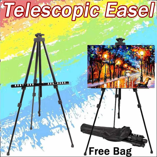 Portable 1.6 Meter Artist Easel Large Metal Folding Tripod Stand
