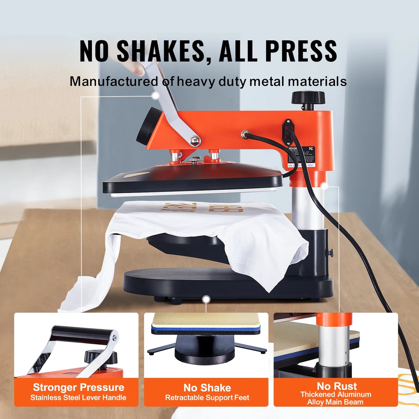 SucceBuy 5 in 1 Heat Press Machine for Sublimation Printing