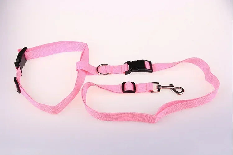 Adjustable Pet Lead Belt Traction Walking Leash for Dogs and Cats Free Rope Jogging Supplies