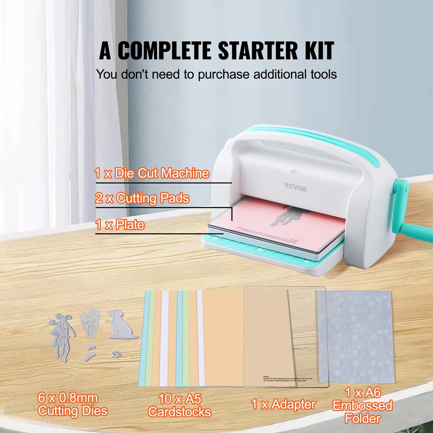 SucceBuy 6 Inch 9 Inch Manual Die Cutting Embossing Machine Mini Opening Scrapbooking Handmade Tools for DIY Art Craft Card Decorations