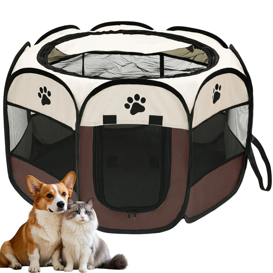 Foldable Pet Playpen for Dogs and Cats Durable Oxford Cloth