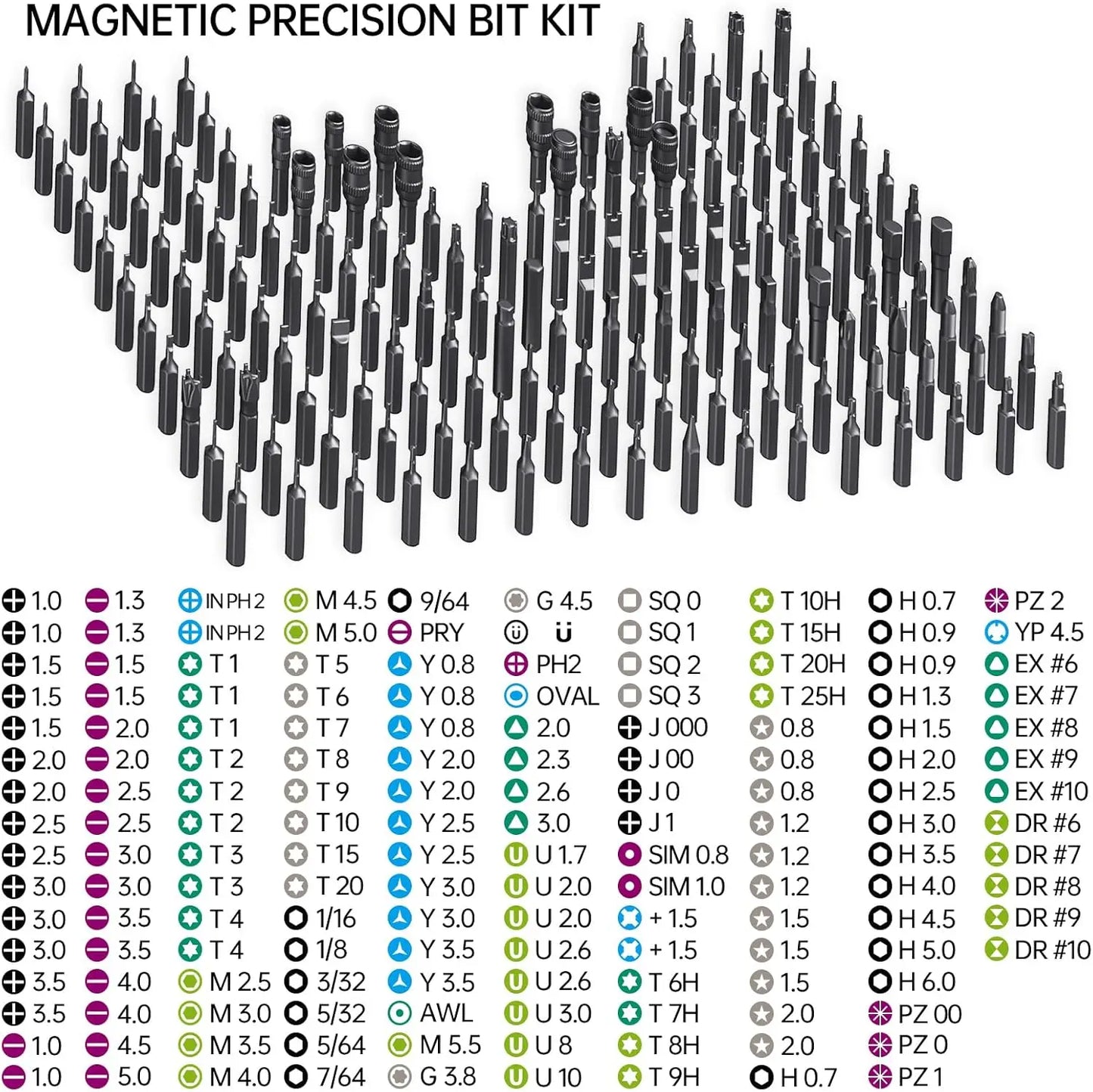 Mini Precision Screwdriver Set 180 in 1 Repair Tool Kit for DIY C