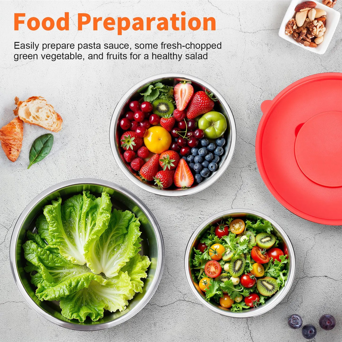29-Piece Stainless Steel Mixing Bowl Set for Kitchen Essentials