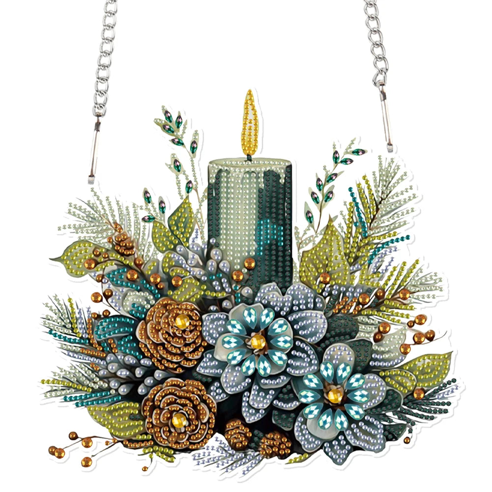 Alloet Acrylic Diamond Painting Hanging Ornaments Kit 5D