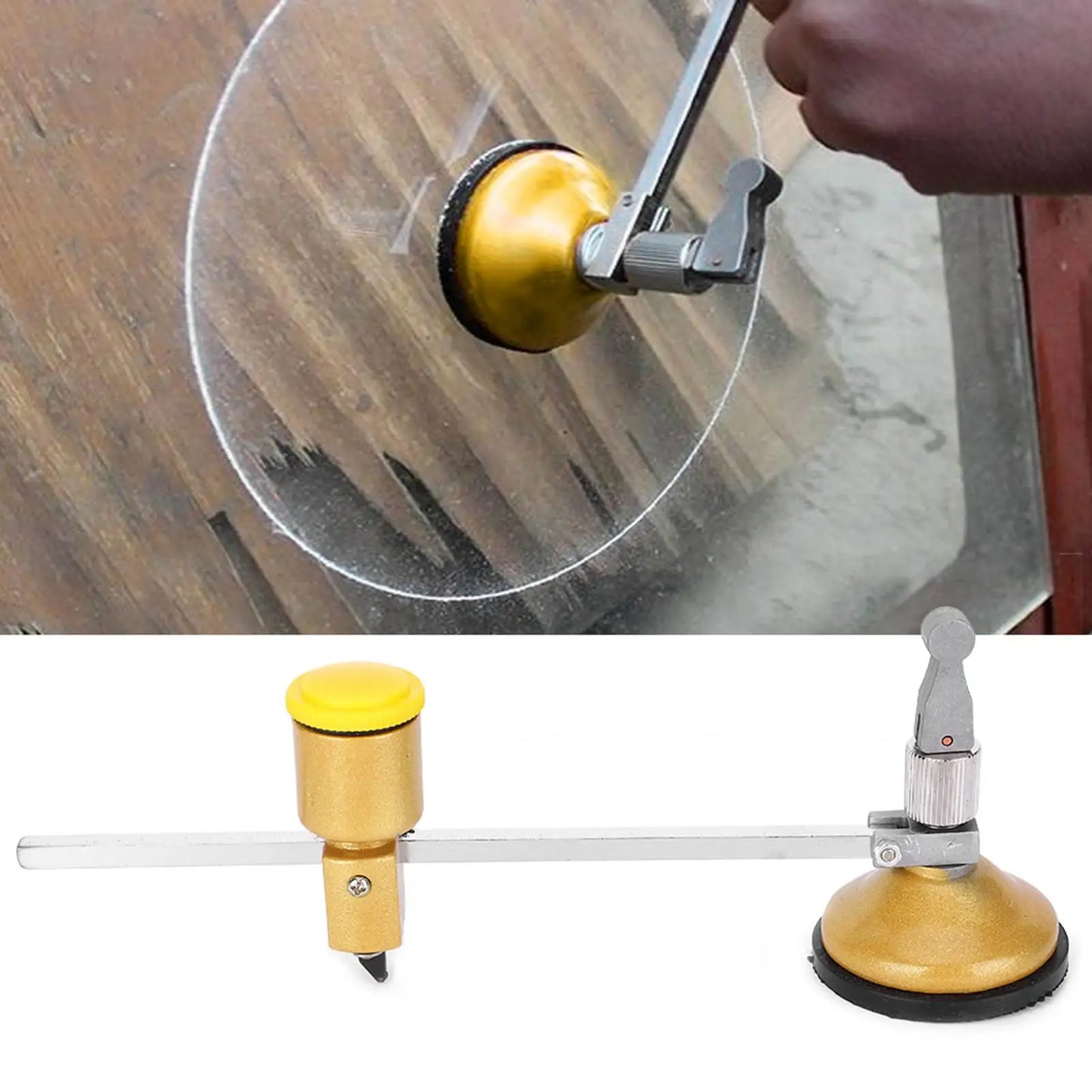 Glass Circle Cutter Tool by [Brand Name] - 360° Rotation