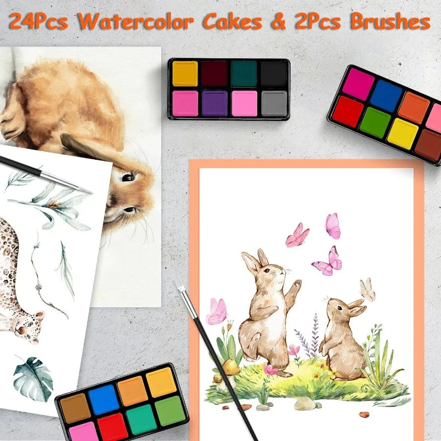 Hign Concerned Art Supplies Set With Wooden Box For Artists