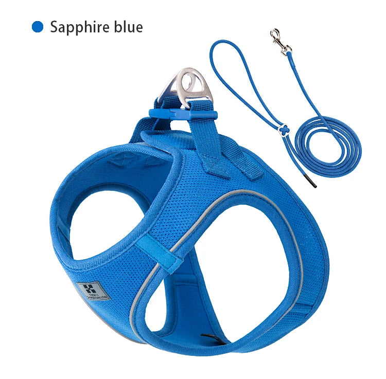 Adjustable Reflective Dog Harness and Leash Set for Walking