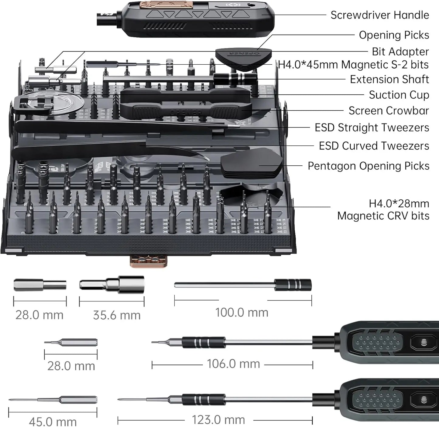 Mini Precision Screwdriver Set 180 in 1 Repair Tool Kit for DIY C
