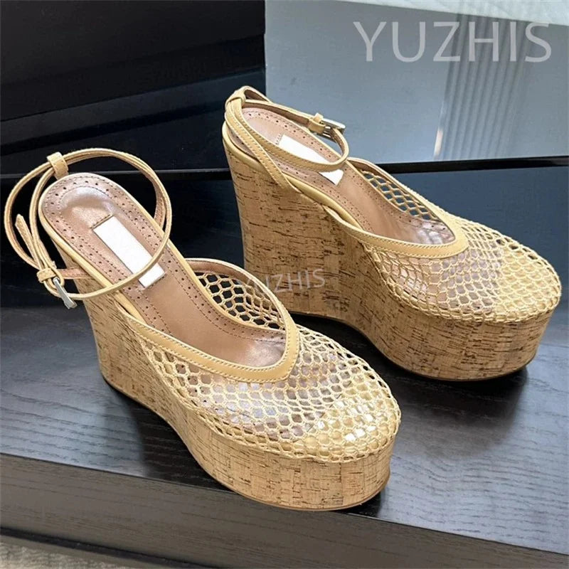Summer Real Leather Flat Slippers for Men Fashion Open Toe Thick Sole Lazy Mules Casual Beach Holiday Slides