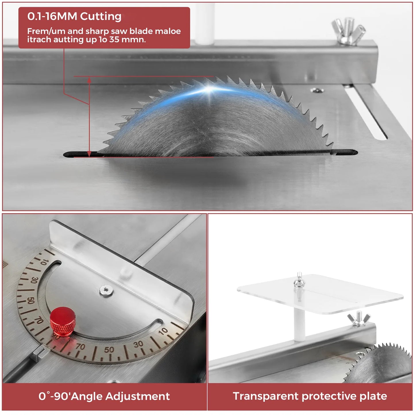 300W Benchtop Saw And Belt Sander Combo For Precision Cuts