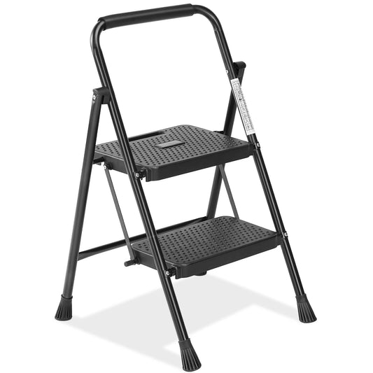 JHK Folding Step Ladder Stool With Anti Slip Pedal Pro