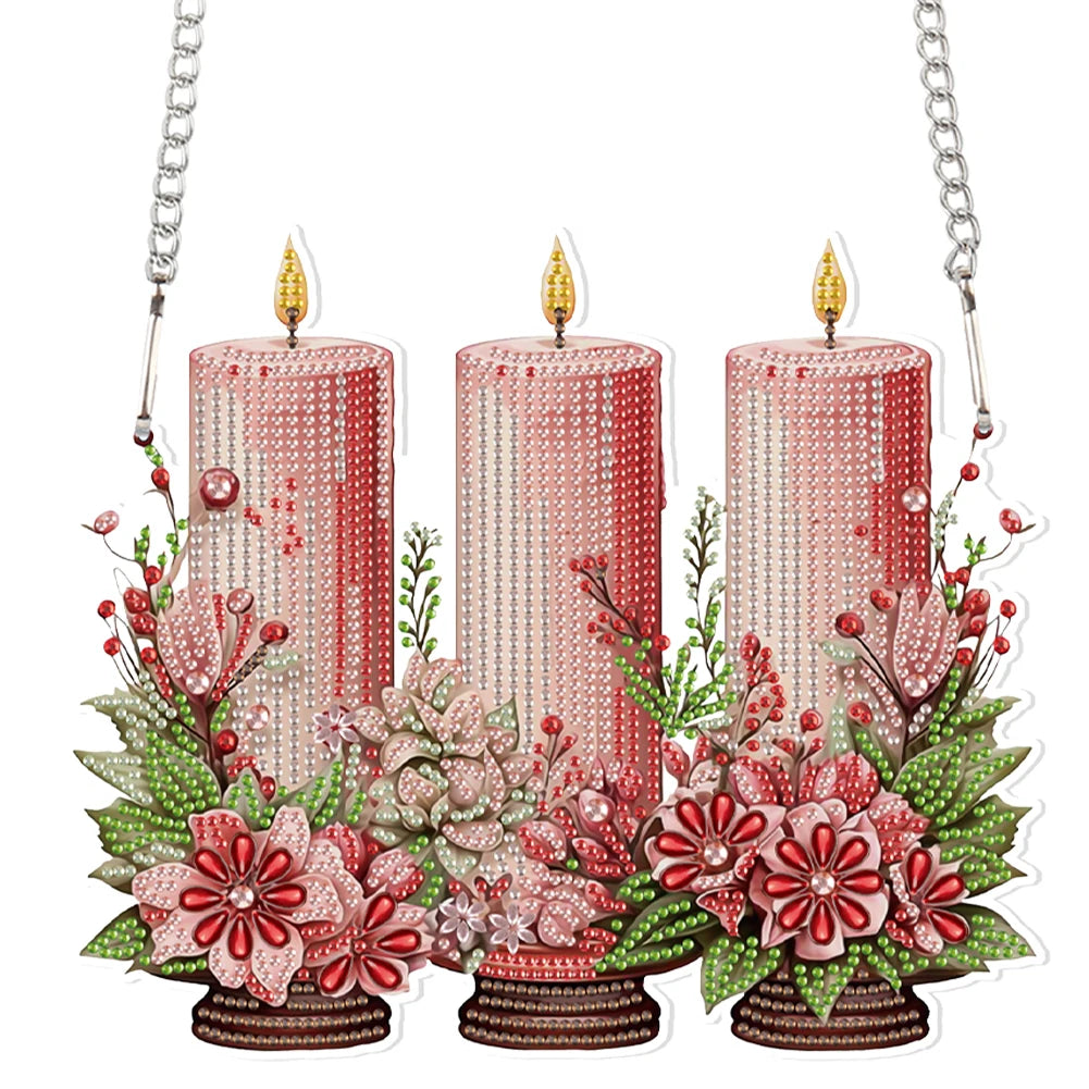 Alloet Acrylic Diamond Painting Hanging Ornaments Kit 5D