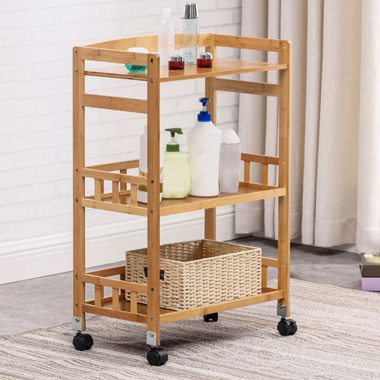 3-Tier Mobile Serving Cart Kitchen Storage Rack