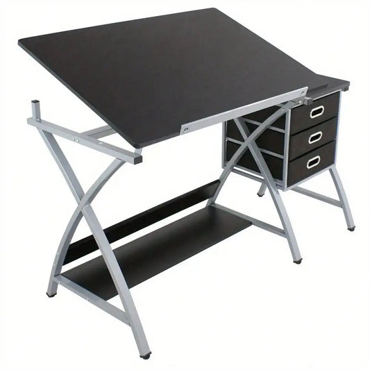 MDF Drafting Table Drawing Desk Art Hobby Folding Adjustable