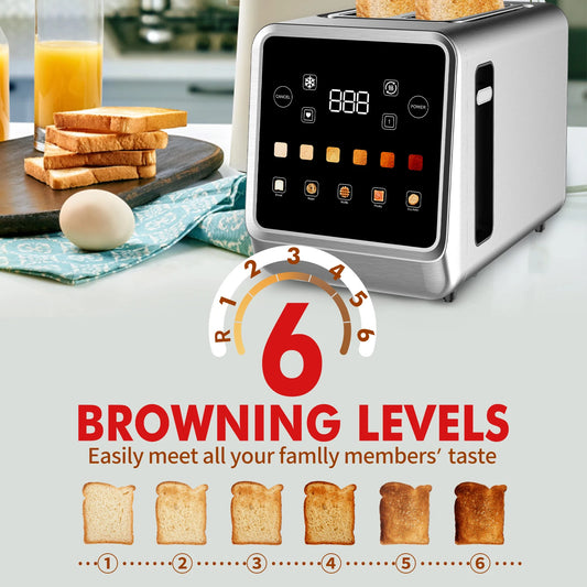 Smart Toaster with LCD Display and Digital Timer Features