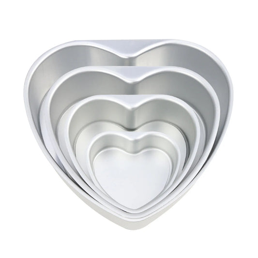 Heart Shaped Cake Pan Set With Removable Base Nonstick