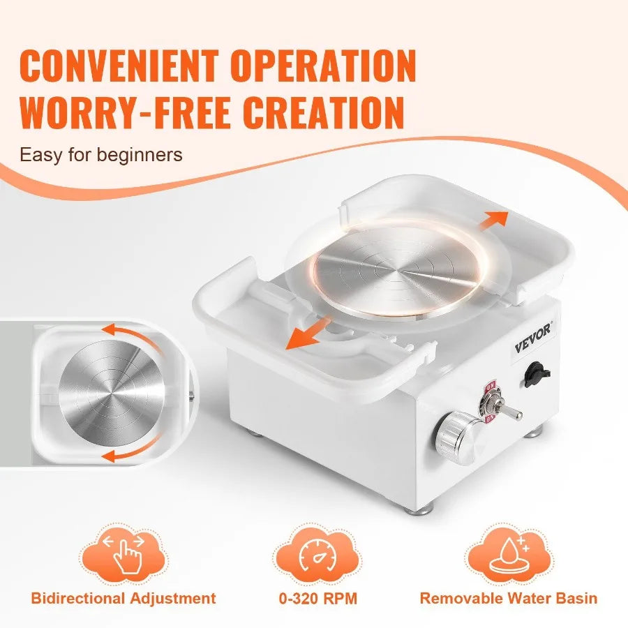 Hign-concerned Mini Electric Pottery Wheel for Ceramic Crafting